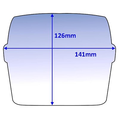 WELDCLASS LENS - CLEAR OUTER 141X126MM WH70